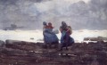 Esposas pescadoras Winslow Homer acuarela
